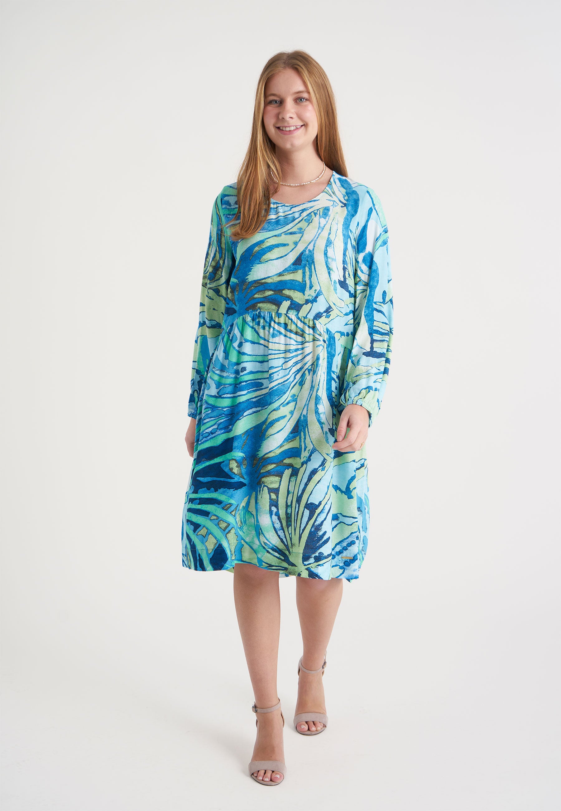 Etcho Turquoise Kjole Fra Elton - 5715236121454