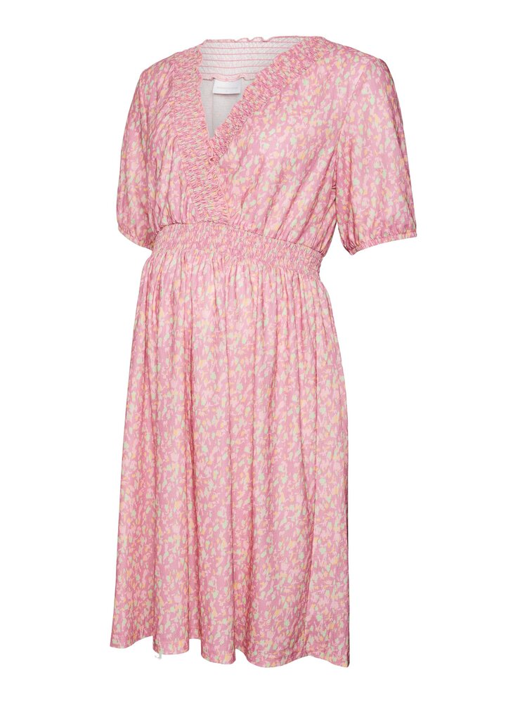 Maya Tess 2 4 Kjole Super Pink L Fra Mamalicious - 5715363999582