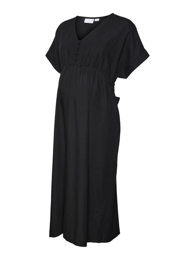 Sana Lia Midi Kjole Black S Fra Mamalicious - 5715508106097