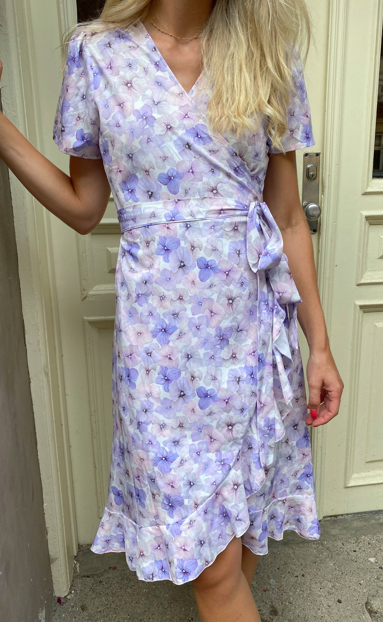 Kjole Maja Lilac Flower Mix Fra Mulieres - 5738539004385