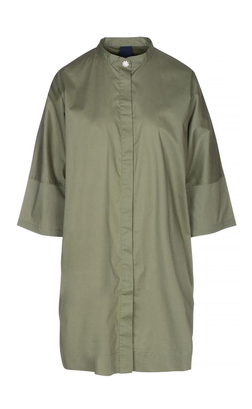 Kjole Amina Pesto Green Fra One Two Luxzuz - 5713563949932