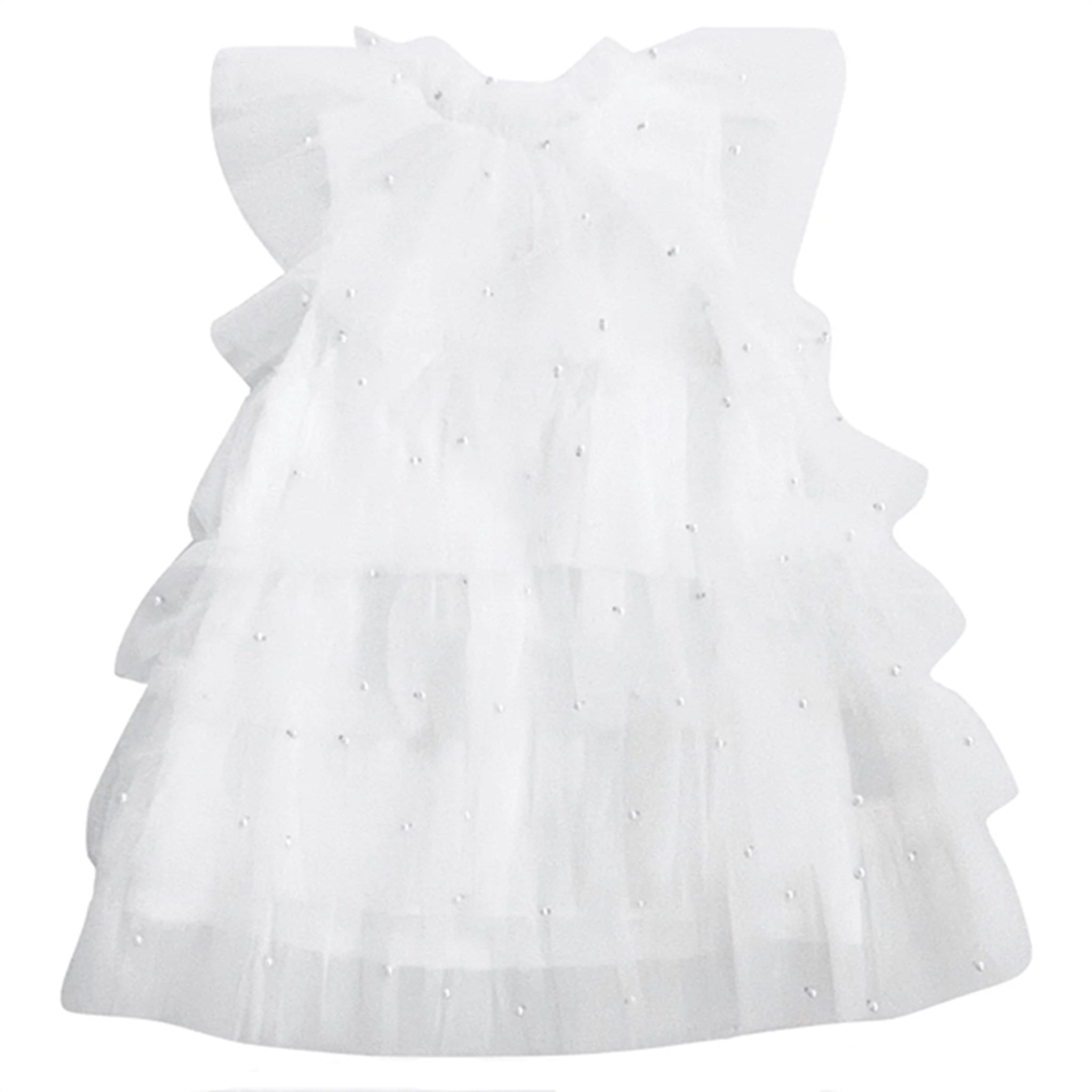 Pearl Tutully Tiered Tulle Tuttu Kjole White Str 4 6 år S Fra Dolly By Le Petit Tom - 86142541