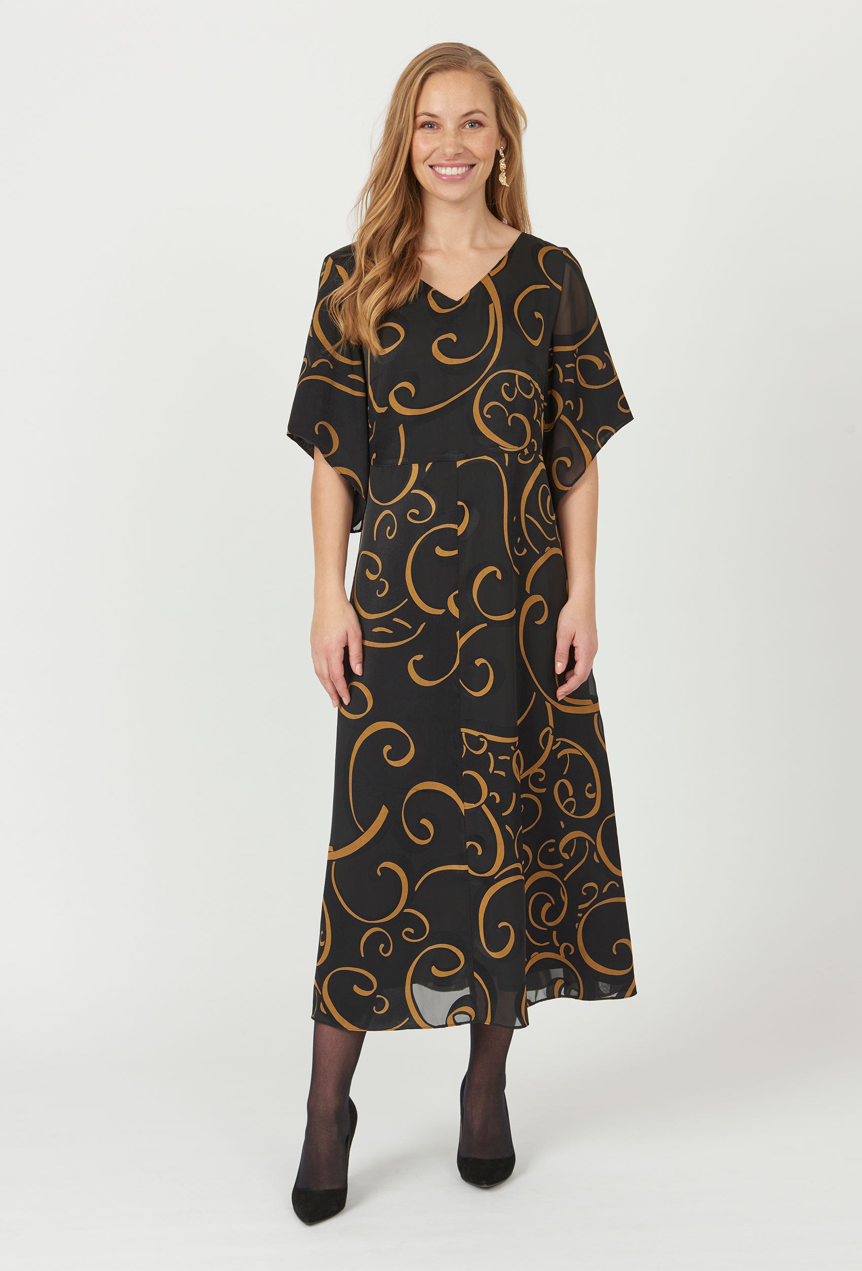 Eljade Mustard Kjole 46 Fra Elinette - 5715236161269