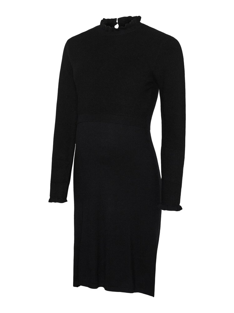Leslie June Langærmet Kjole Black M Fra Mamalicious - 5715434305090