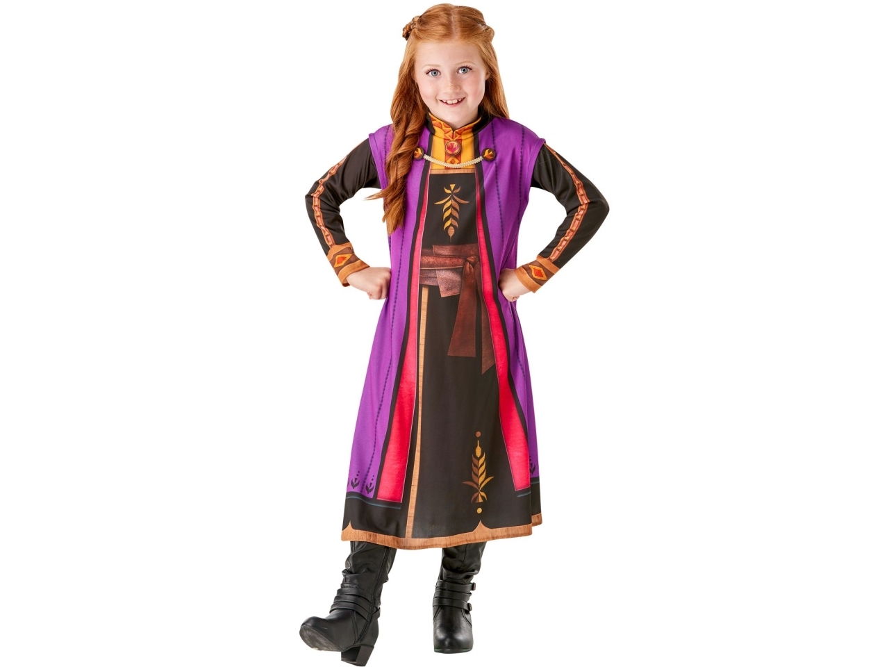 Disney Frost 2 Anna Kjole Travel Dress 98 Toddler Fra Rubies - 883028387816