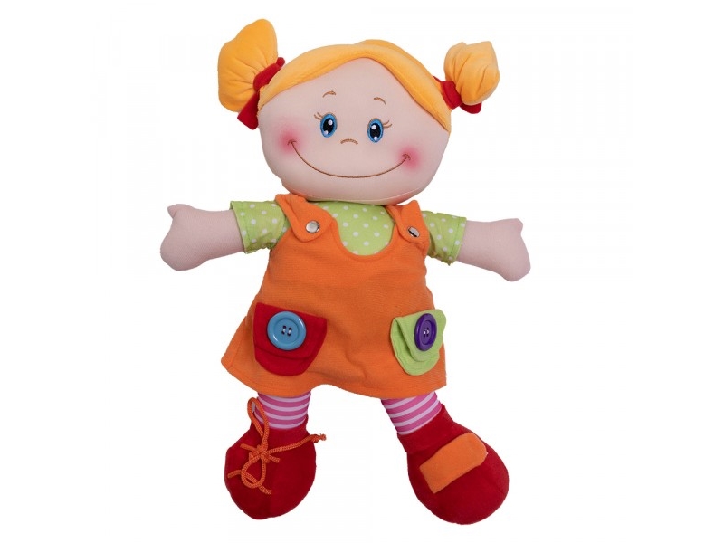 Kludedukke I Orange Kjole Fra Askato - 6901440123561