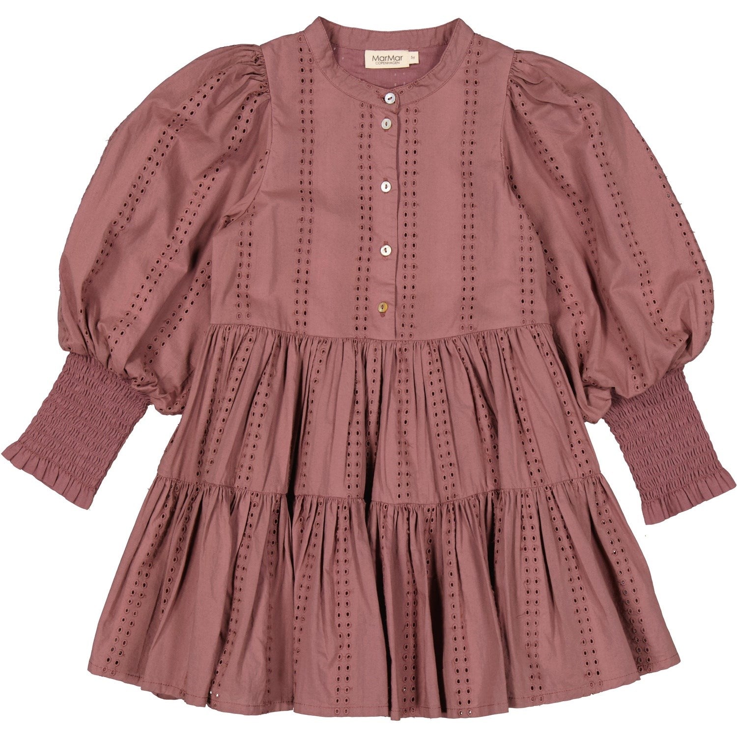 Broderie Anglaise Dusty Grape Dela Kjole Str 8 år 128 Fra Marmar - 5715522106141
