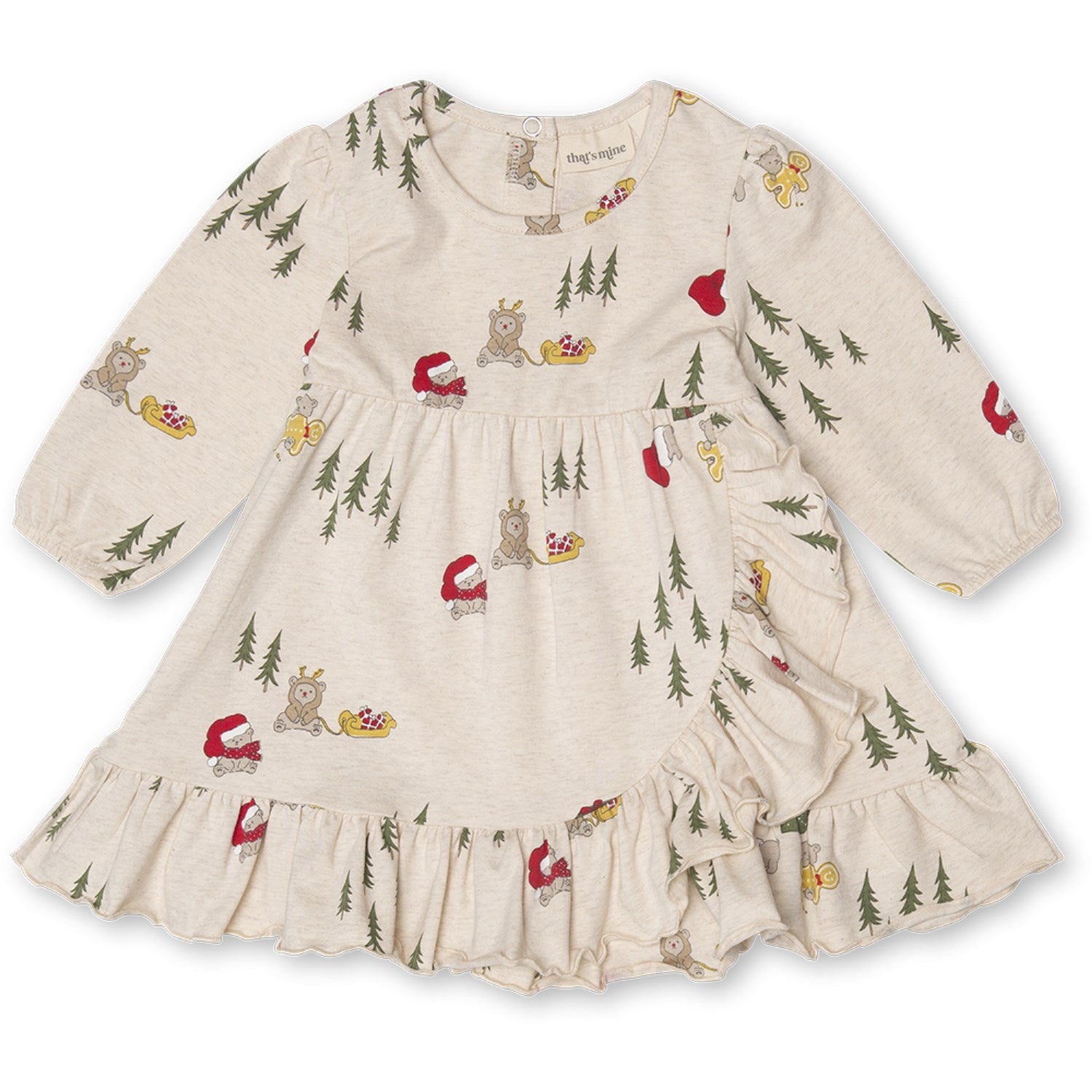 Christmas Polar Bear Marthine Kjole Str 9 Mdr 74 Fra That&apos;s Mine - 5713846042589