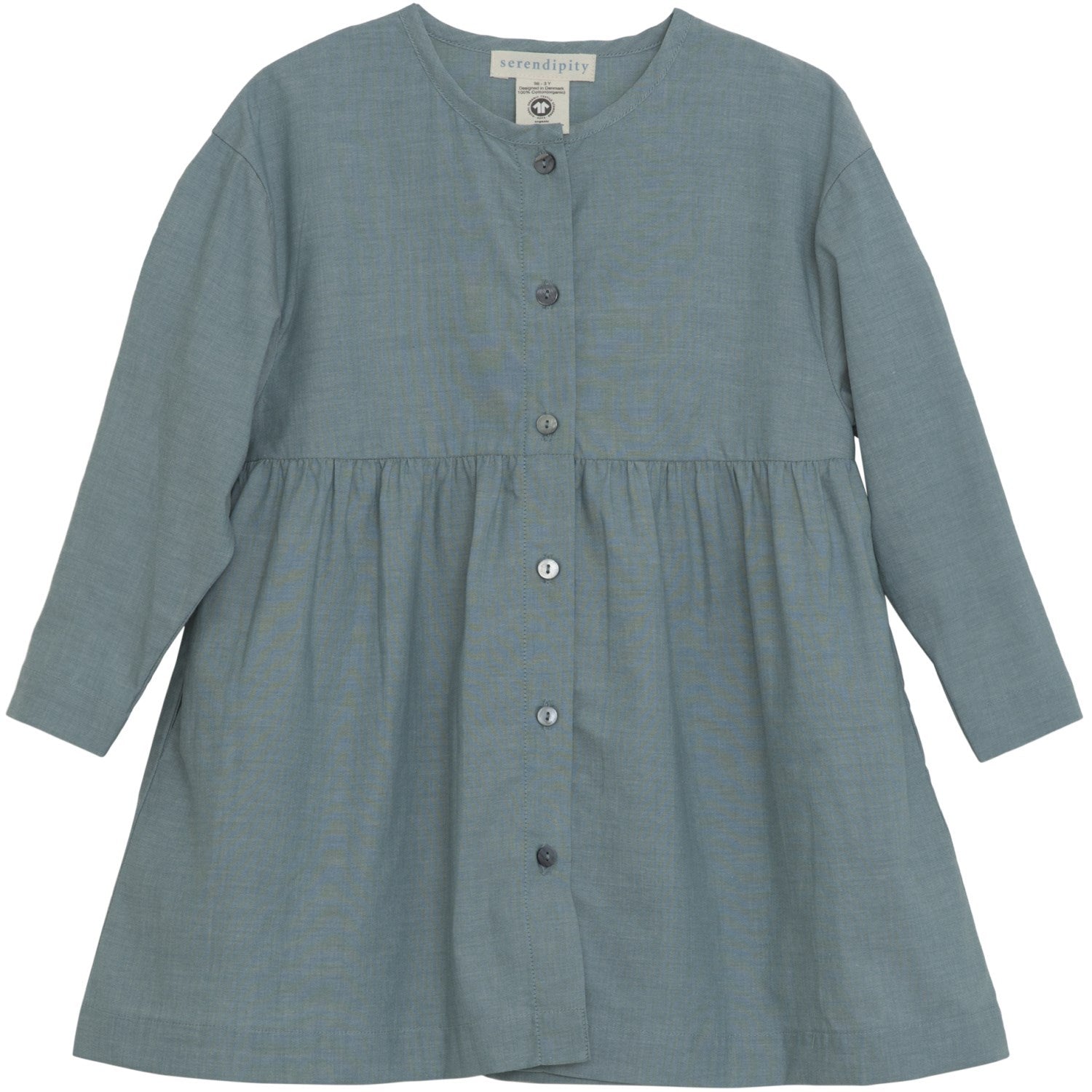 Teal Loose Kjole Str 122 Fra Serendipity - 5711598440516