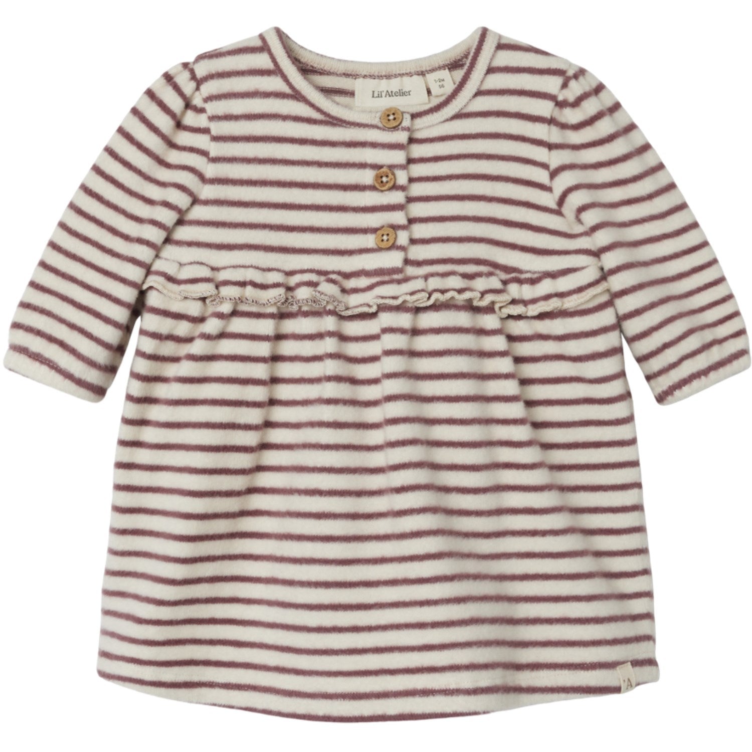 Birch Rosebrown Thoro Body Kjole Stripe Str 62 Fra Lil&apos;atelier - 5715612353226