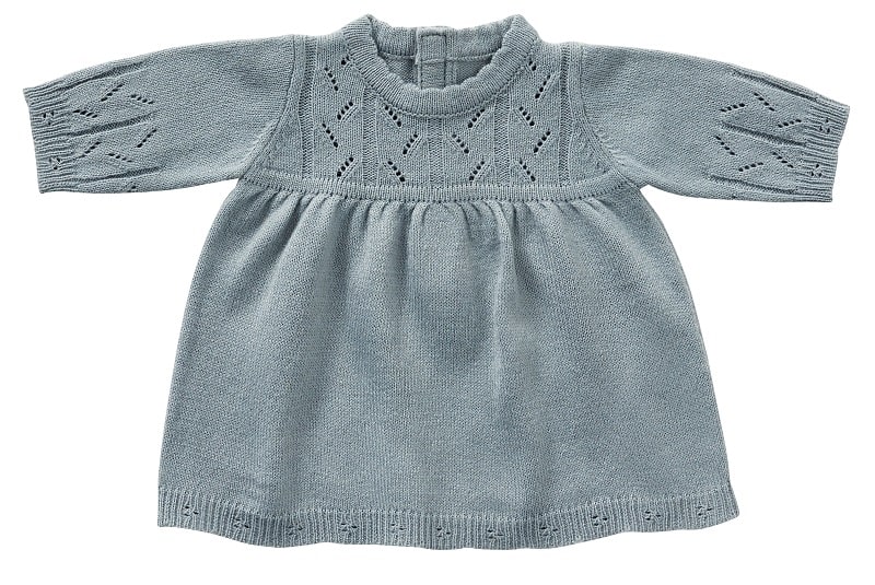 Langærmet Kjole Gråblå Strik By Astrup ® Fra By Astrup ® - 5706798523459