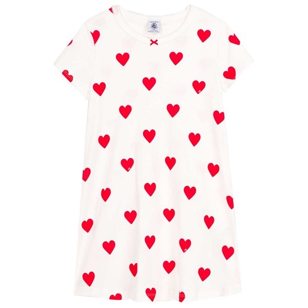 Kjole White Red Str 10 år 140 Fra Petit Bateau - 3663708095104