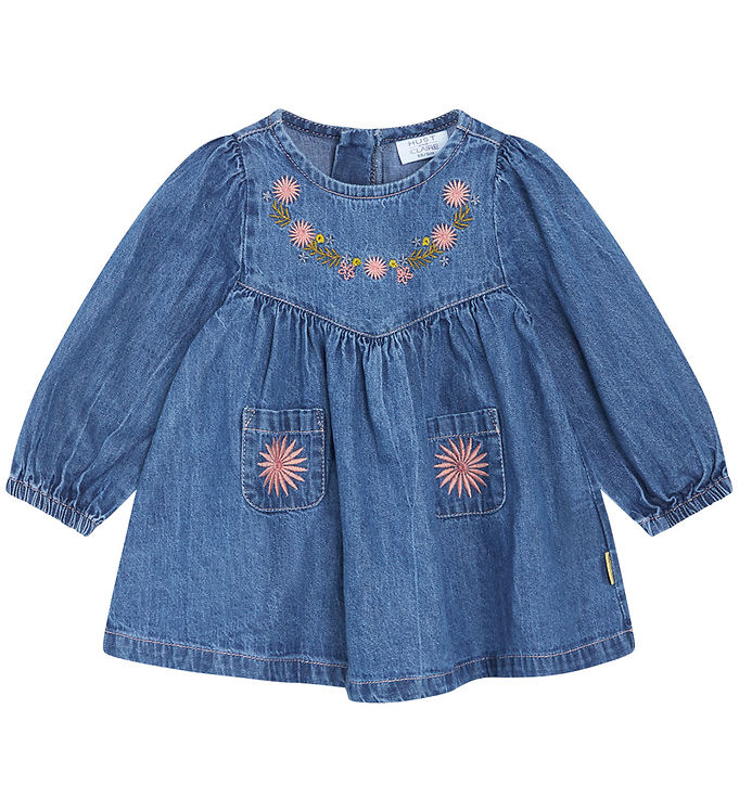 Kjole Dalaa Denim M Blomster Fra Hust And Claire - 5711136410476