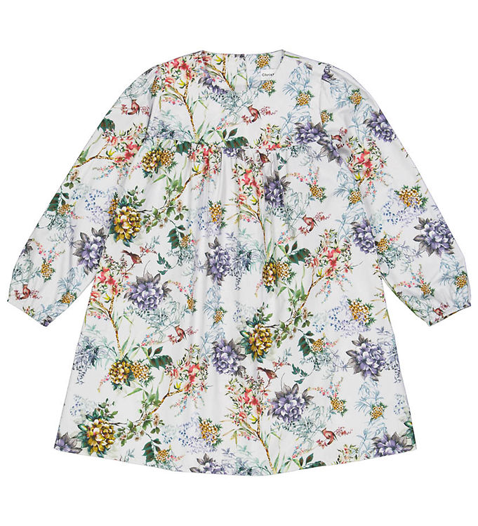 Kjole Blågrå M Blomster Fra Christina Rohde - 5712692155122