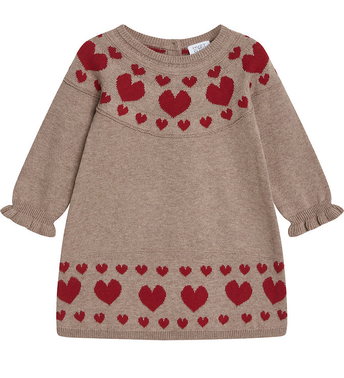 Kjole Strik Klea Biscuit Melange Fra Hust And Claire - 5711136513122