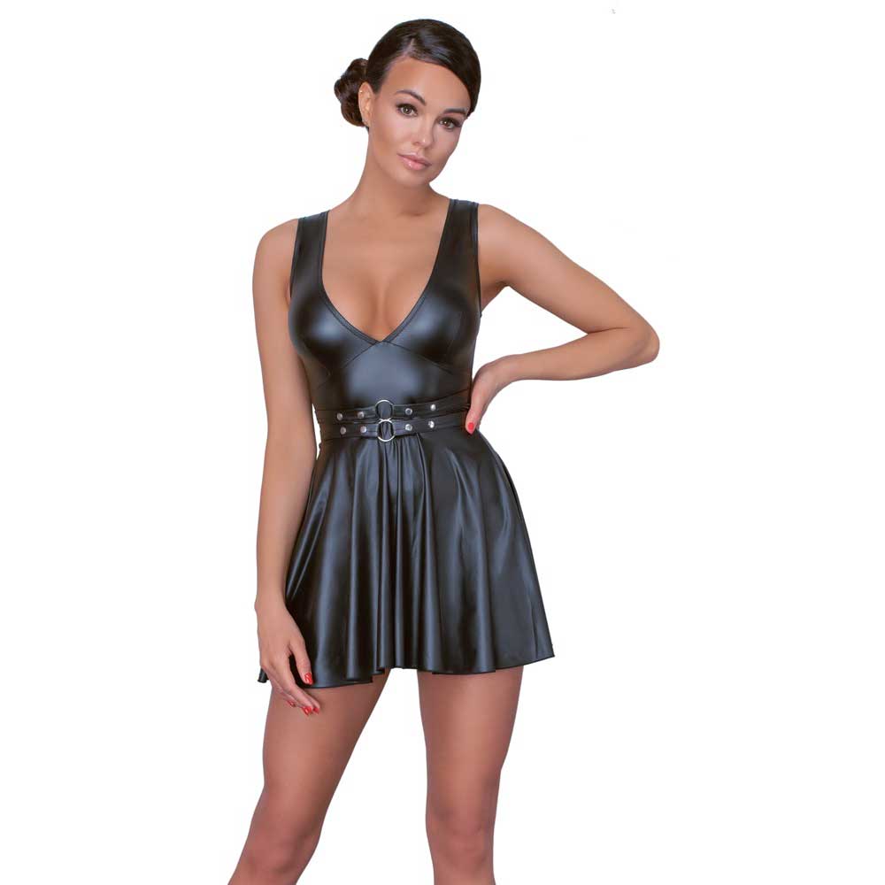 Party Kjole I Mat Wet Look L Fra Cottelli - 4024144122561