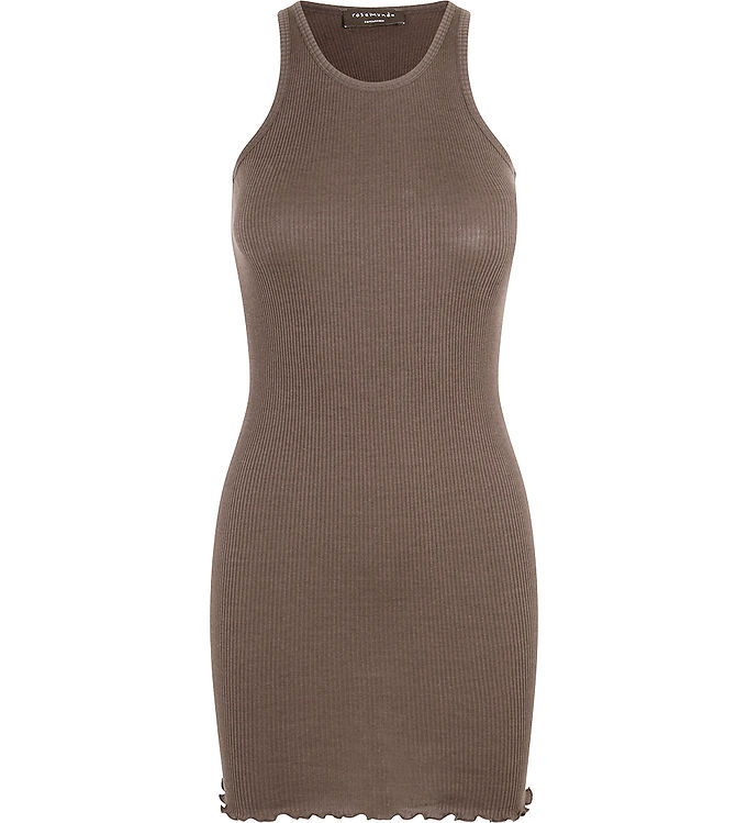 Kjole Rib Dark Sand Fra Rosemunde - 5714660872741