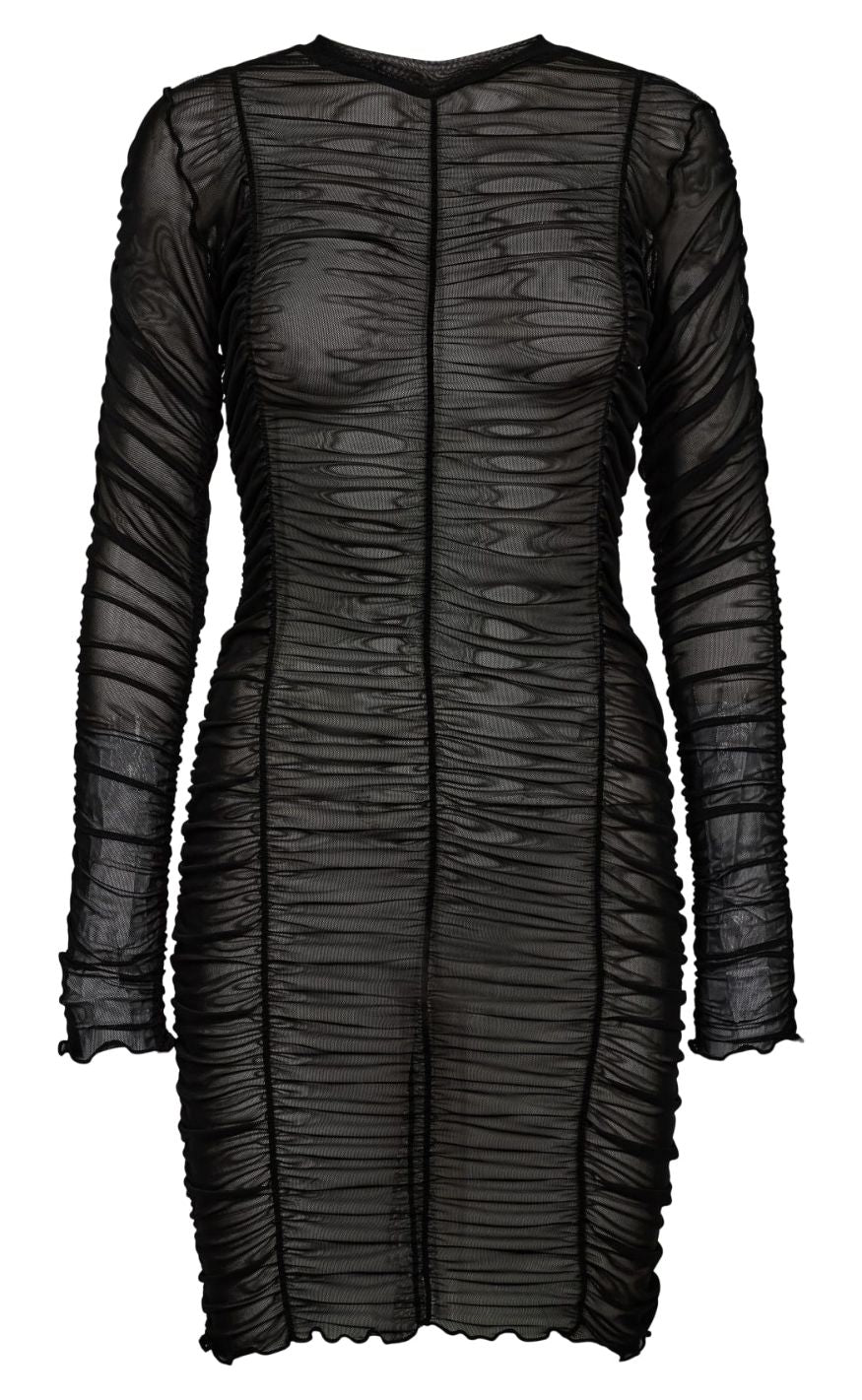 Liberte Kjole Mesh Ls Wrinkle Black Fra Libert&# ; - 5707085387259