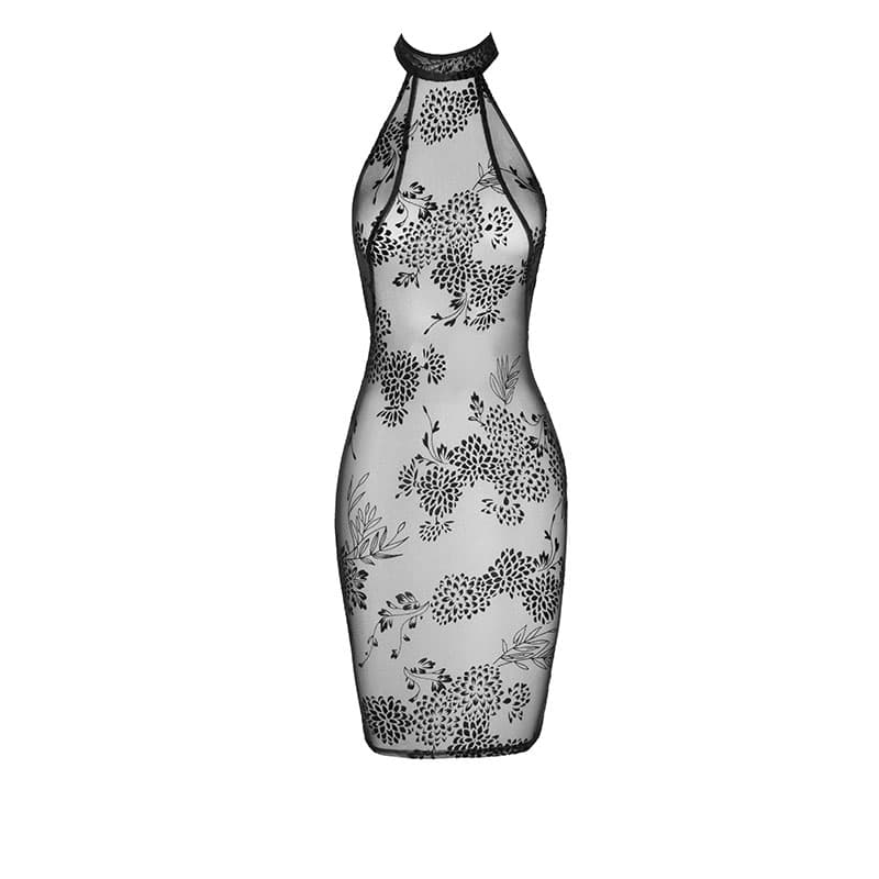 Tyl Midi Kjole Med Broderi M Fra Noir Handmade - 5903050108397