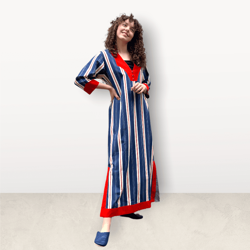 Kjole Str S Flere Designs Royal Stripe Fra Tibladin