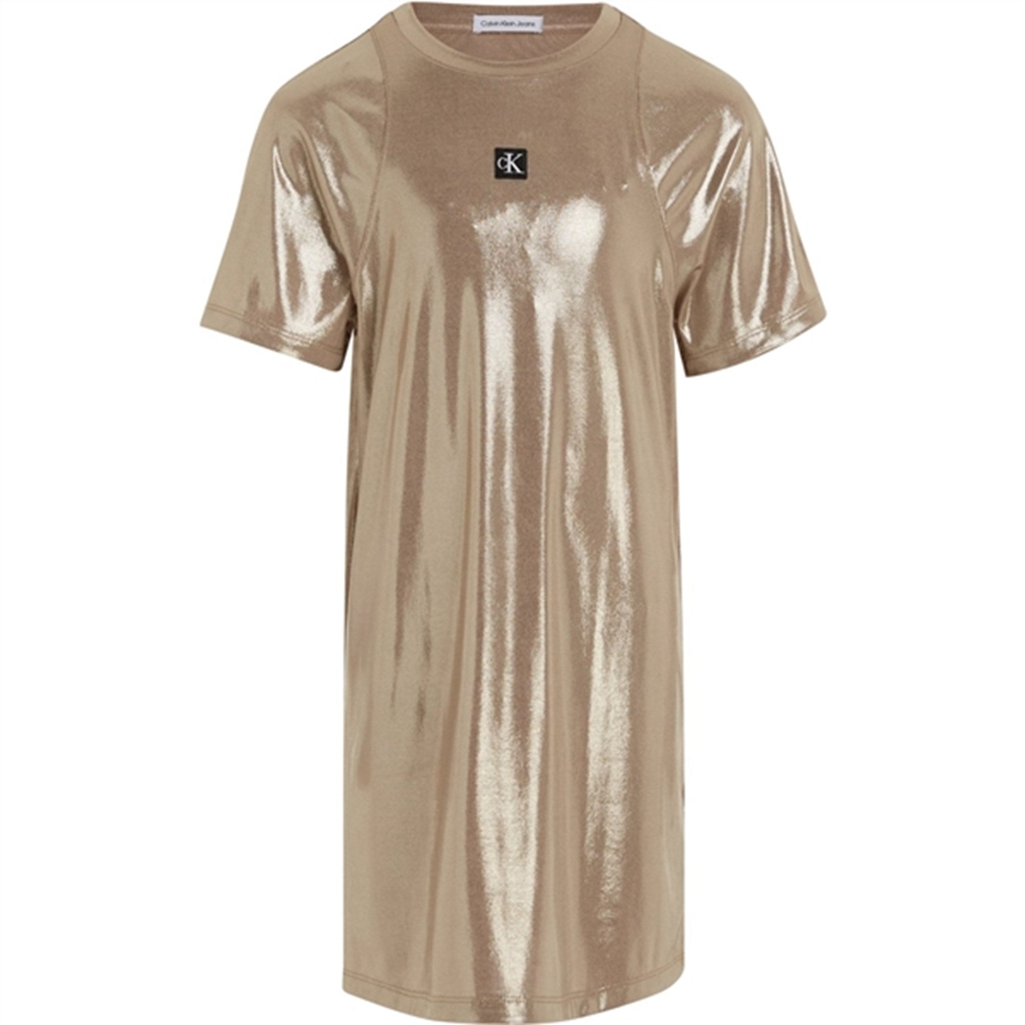 Metallic Coated Kjole Frosted Almond Str 12 år Fra Calvin Klein - 8720109060713