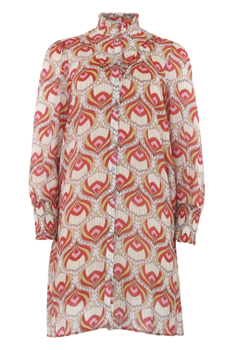 Kjole Diana Dress Red Print Fra Continue - 5714015198571