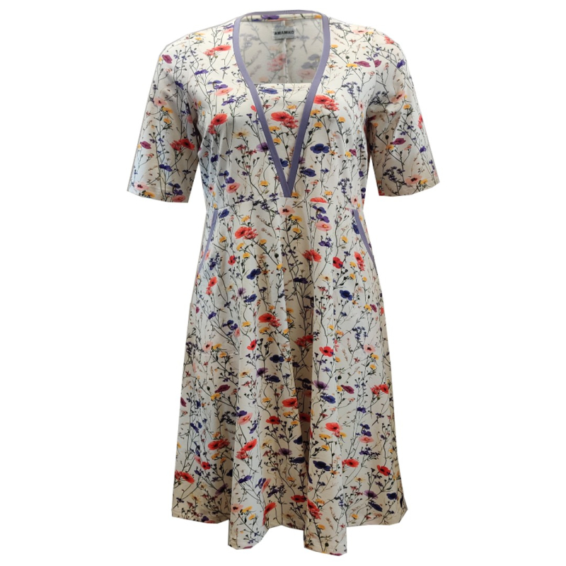 Plus Size Kjole - Ama Spring Flowers