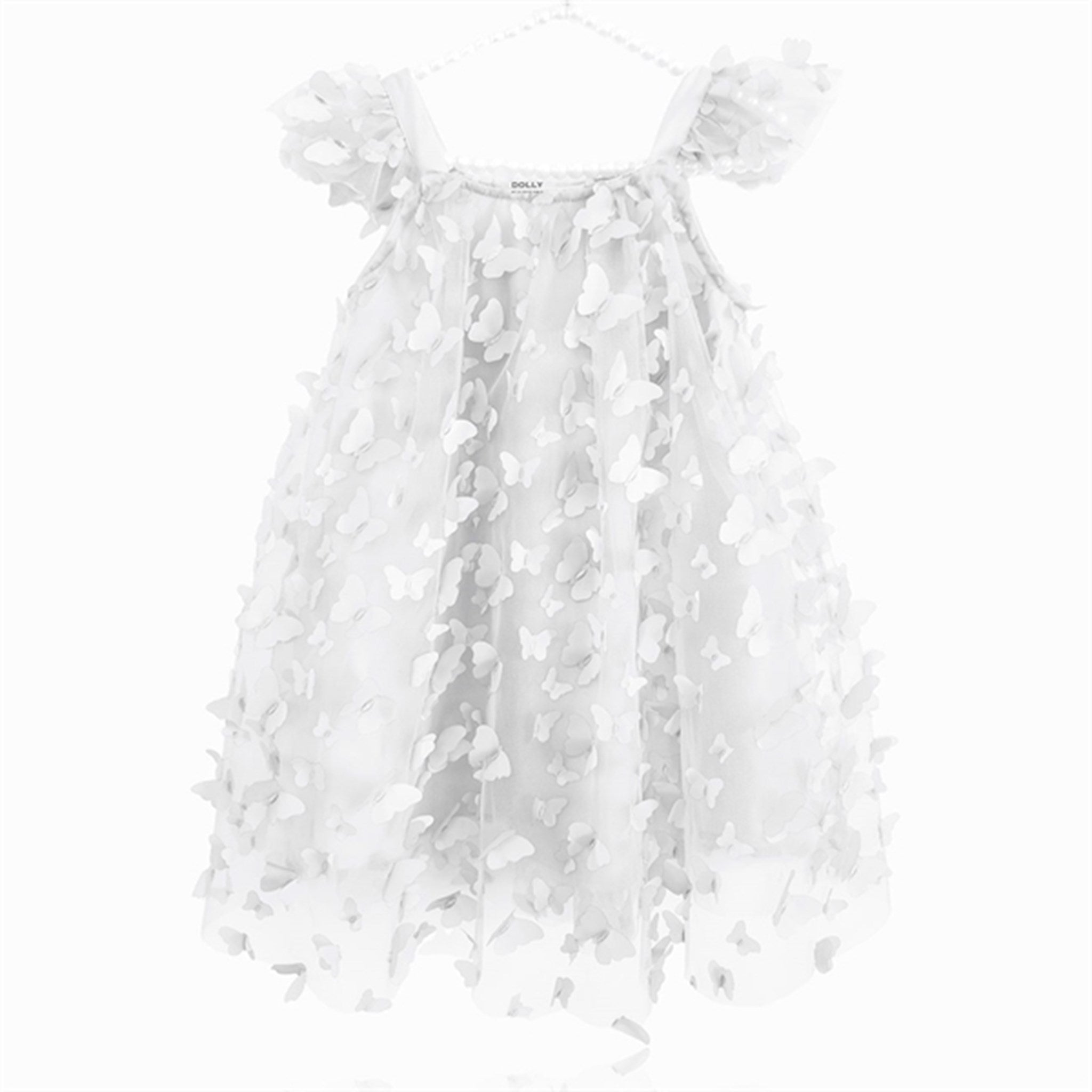 Allover Butterflies Tutu Kjole White Str 1 3 år P Fra Dolly By Le Petit Tom - 39548976