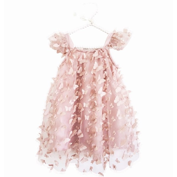 Allover Butterflies Tutu Kjole Pink Str 0 1 år N Fra Dolly By Le Petit Tom - 58508477