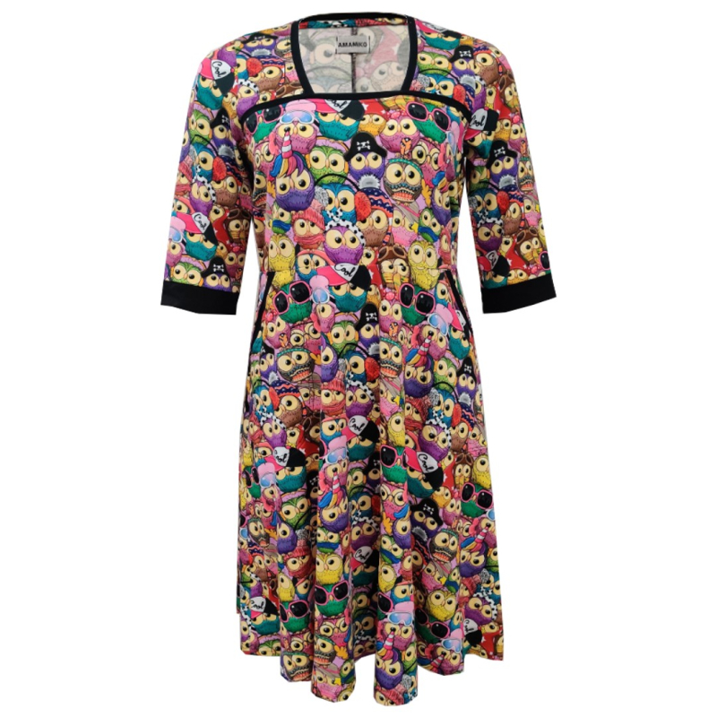 Plus Size Kjole Genkei Cool Owl Fra Amamiko