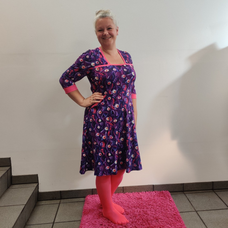 Plus Size Kjole Genkei Purple Monster Fra Amamiko