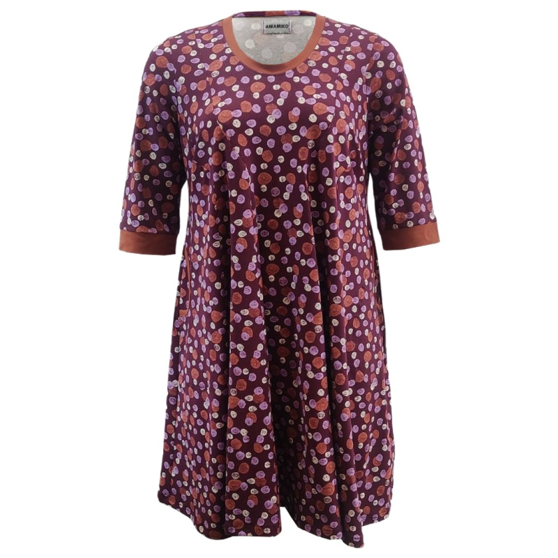 Løs Plus Size Kjole Ojo Cyclam Stone Fra Amamiko
