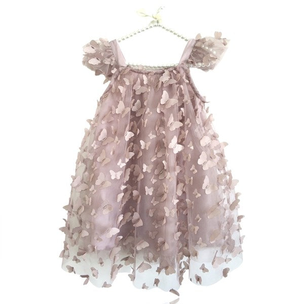 Allover Butterflies Tutu Kjole Mauve Str 0 1 år N Fra Dolly By Le Petit Tom - 24672304